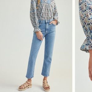 Agolde Straight Leg High Waisted Jeans